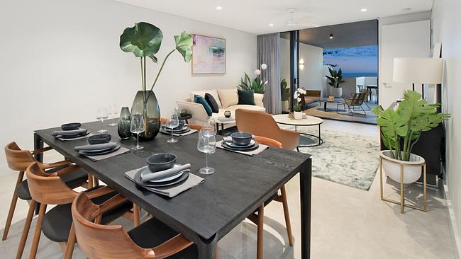 Dining room at Bathers Beachside, Margate. 