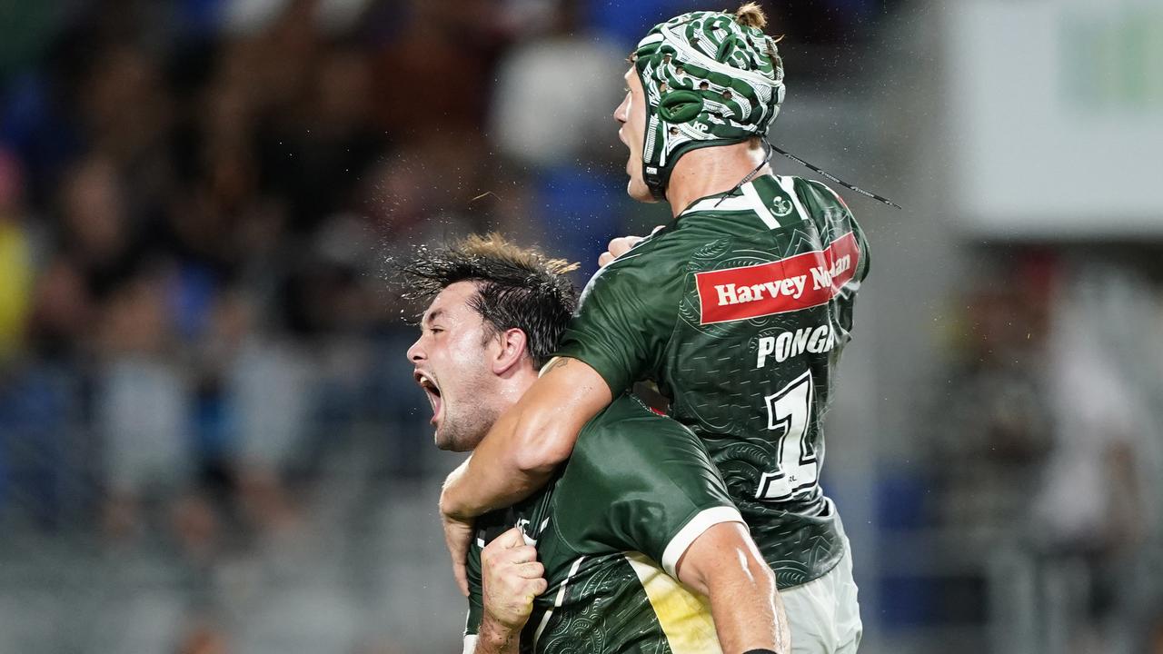 Brandon Smith starred for the Maori All Stars. (AAP Image/Dave Hunt)