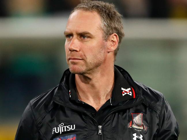 Essendon coach Ben Rutten has been backed in by club president Paul Brasher. Picture: AFL Photos/Getty Images