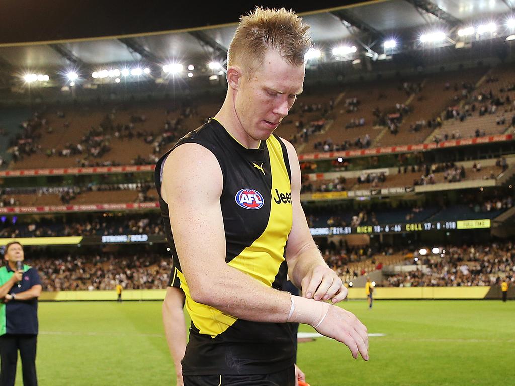 Jack Riewoldt and the Tigers have been left licking their wounds after the loss to Collingwood. Picture: Getty Images