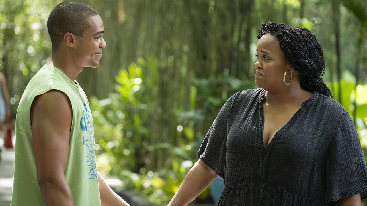 Zion is the son of masseuse/spa manager Belinda (Natasha Rothwell). Picture: Max
