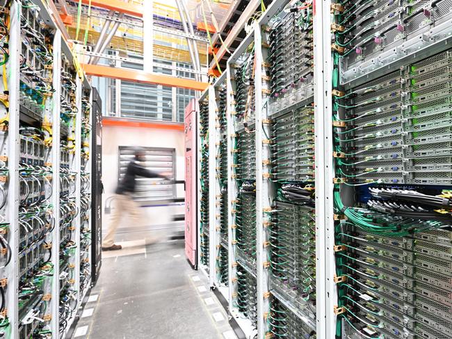 Inside one of Amazon's data centres.