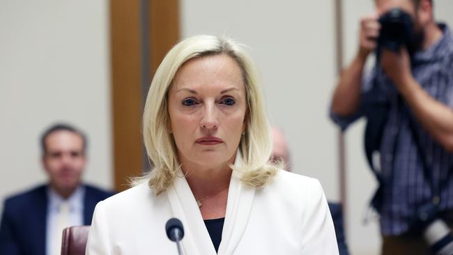 CANBERRA, AUSTRALIA - NewsWire Photos APRIL, 13, 2021: Former CEO of Australia Post Christine Holgate during a Public Hearing at Parliament House in Canberra. Picture: NCA NewsWire/Gary Ramage