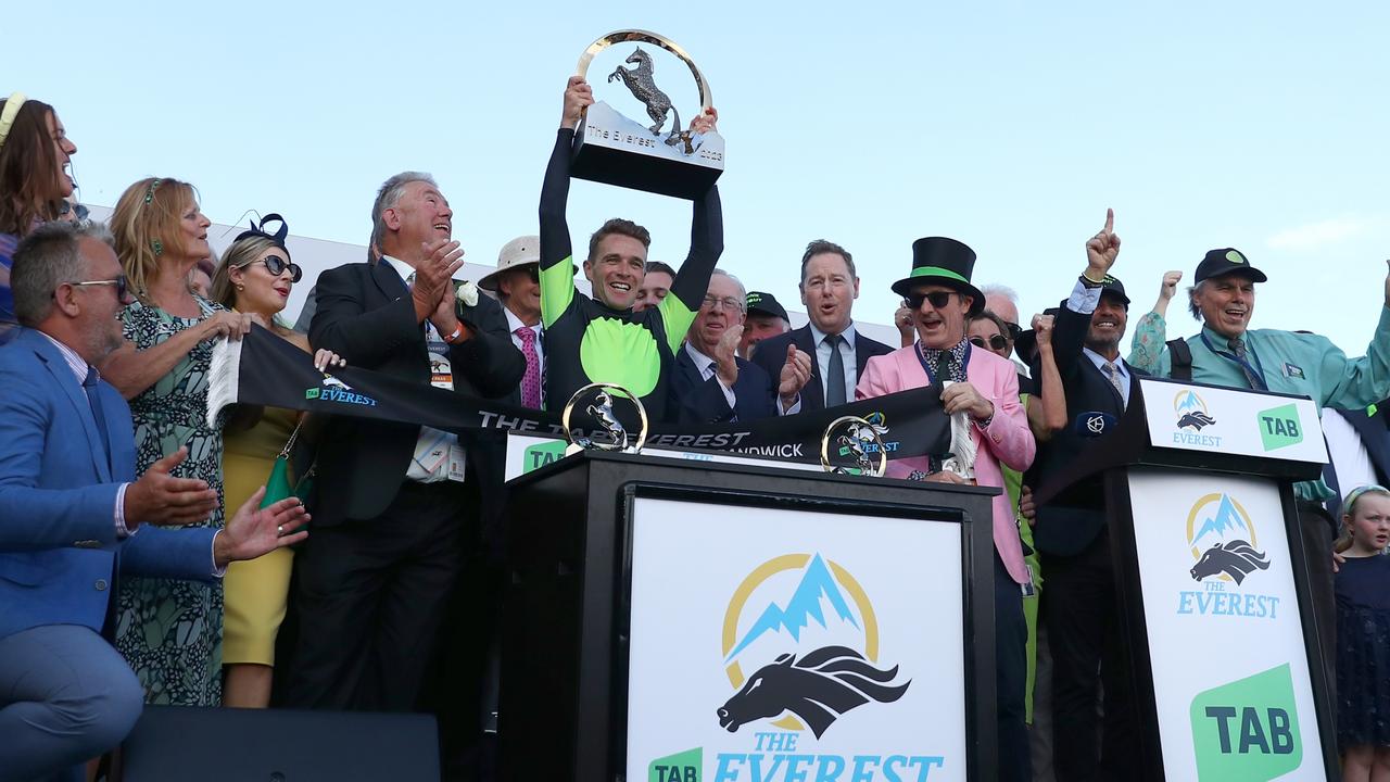 Sam Clipperton riding Think About It won Race 7. (Photo by Jeremy Ng/Getty Images)