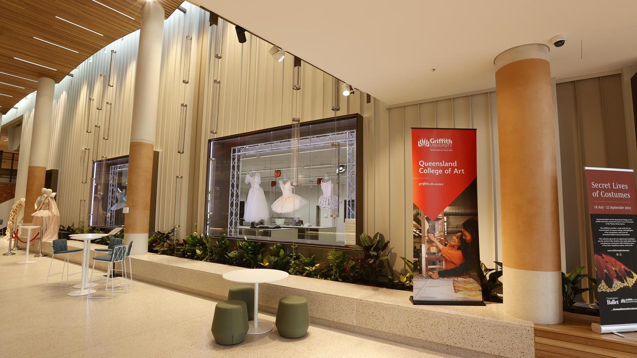 The foyer of the Thomas Dixon Centre, the new home of Queensland Ballet at West End. Picture: Lachie Millard