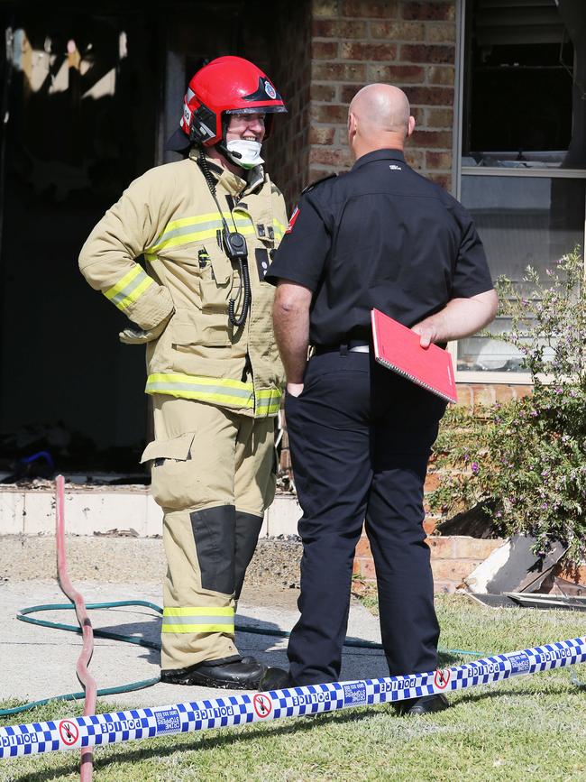 The scene of the house fire on Peppertree Circuit in Aberglasslyn. Picture: Peter Lorimer.