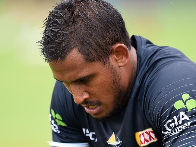 North Queensland Cowboys training from the Townsville Sports Reserve.  Ben Barba.  Picture: Zak Simmonds