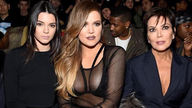 Family affair ... Kendall Jenner, Khloe Kardashian, and Kris Jenner. Picture: Dimitrios Kambouris/Getty Images for adidas