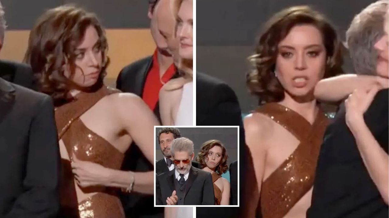 Aubrey Plaza Was Furious About Her Wardrobe Malfunction On Stage At The SAG  Awards—But We Thought She Looked Incredible! - SHEfinds
