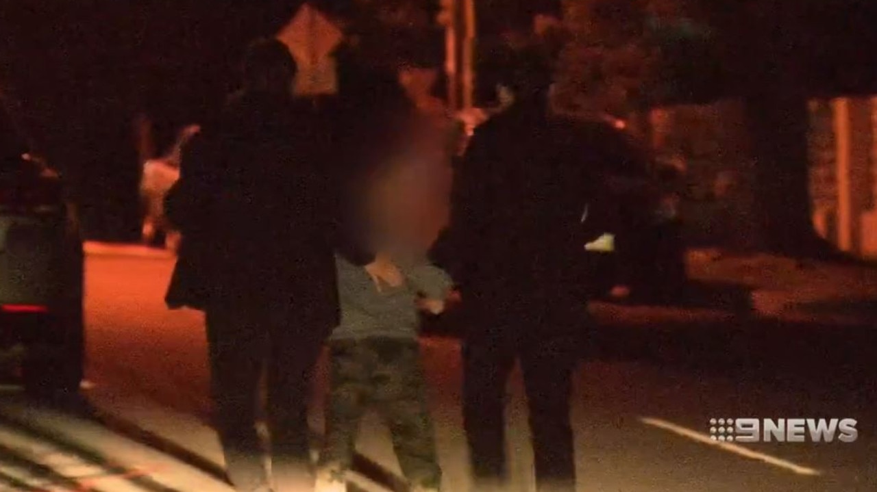 The couple’s eight-year-old boy was not physically injured. Picture: Nine News