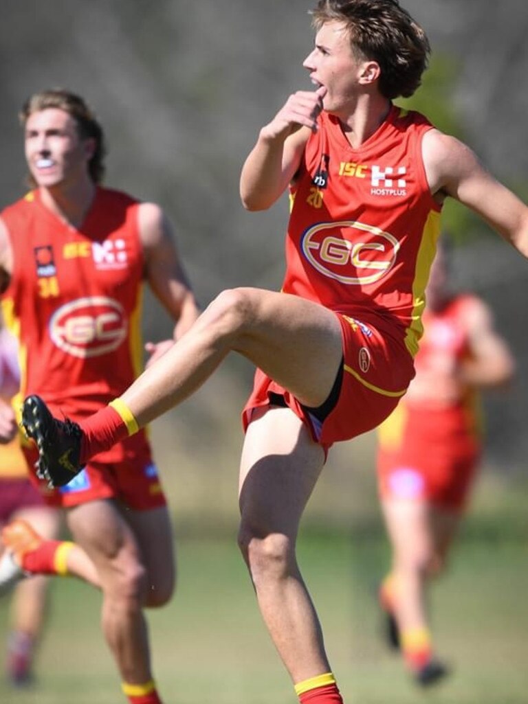 Aiden Fyfe in action for the Gold Coast academy.