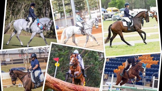 Life after racing: Lockyer Valley horse riders showcase their ex racehorses in their new careers. Photos: Supplied.