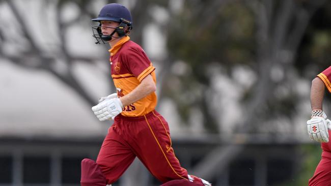 Jamie Shepherd batting for North Balwyn in December 2020. Picture: Andy Brownbill