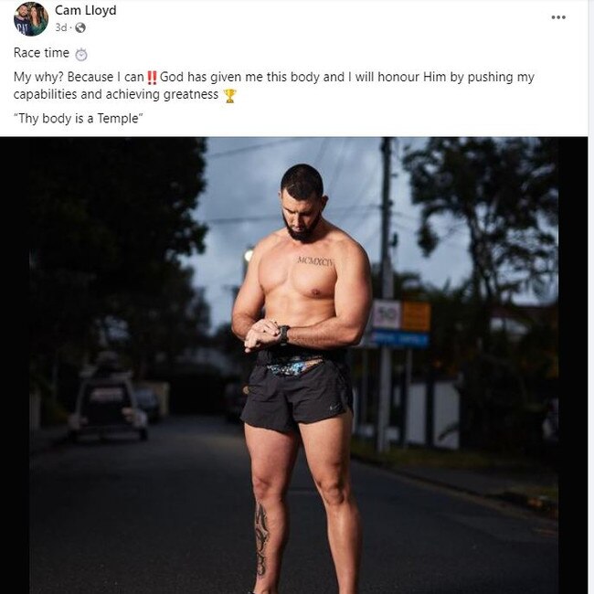 Camryn Lloyd documented his training and preparation for the race on his social media. Picture: Facebook