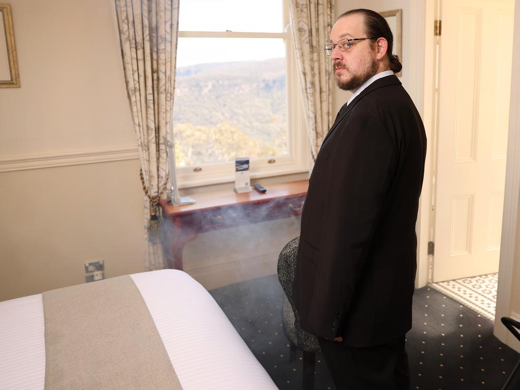 Mr Shipton in Room 311 which is said to be haunted. Picture: Rohan Kelly