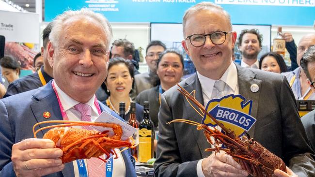 The Albanese government’s efforts to ease trade tensions have been led by Trade Minister Don Farrell (left). Picture: PMO/X