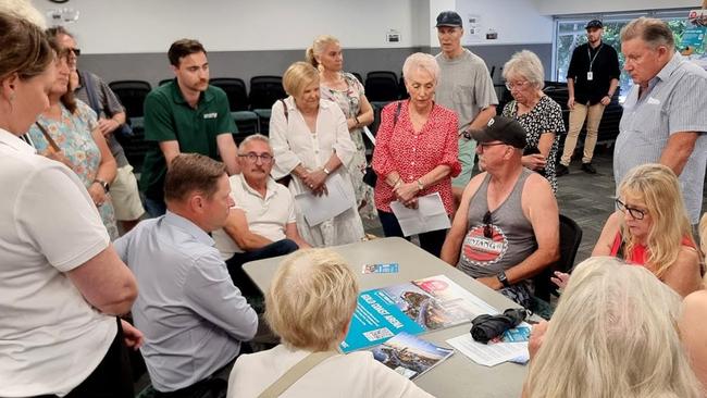 Consultation for the Carey Park indoor arena in Southport. Resident leader John Jurgs is pictured to the far right.