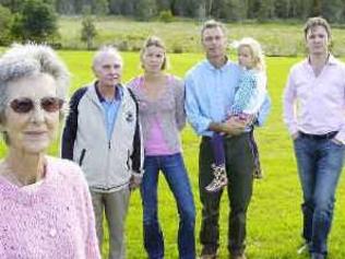 Goalposts shifted: Concerned Greenwood Grove residents stand on a plot of land at the up-market Lennox Head residential estate where 48 of the proposed 74 affordable housing units could be built. . Picture: Jerad Williams