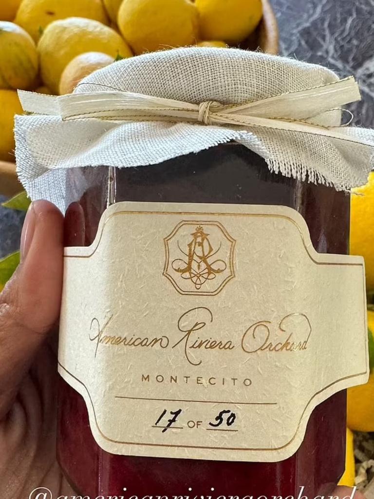 The rustic jam featured homemade labels using Meghan’s own calligraphy. Picture: Instagram