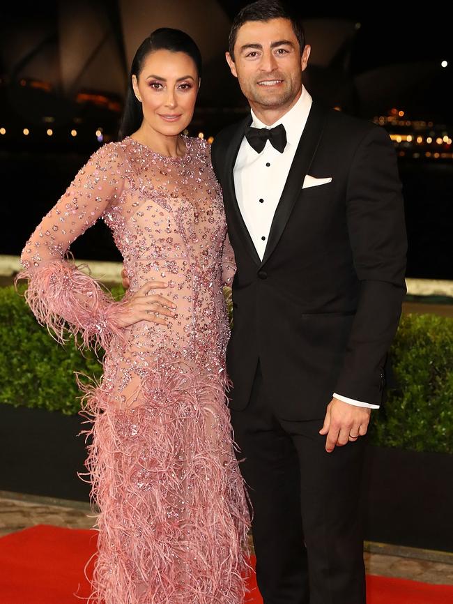 Terry Biviano with her husband Anthony Minichiello at the 2018 Dally M Awards. Picture: Mark Metcalfe/Getty