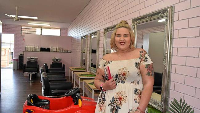 Tamika Holmes from Mikkaa's Magic Hair Salon in Booval. Picture: Darren Hallesy