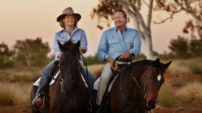 Aussie rich-listers Nicola and Andrew Forrest are among the billionaires giving most of their wealth away.