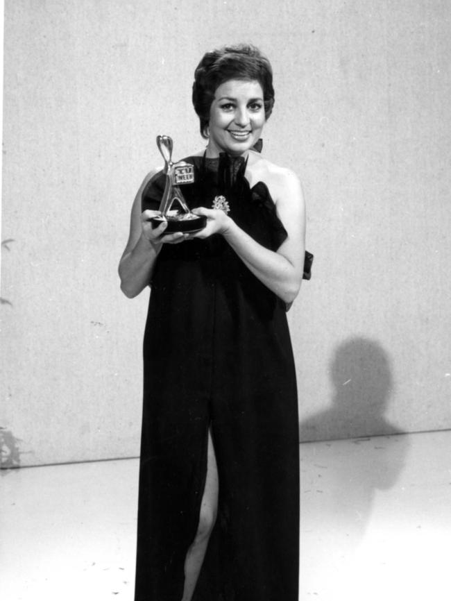 1983: Anne Wills, grateful, but also a little embarrassed, about winning her 11th Logie Award as SA's most popular female TV personality. April, 1983.