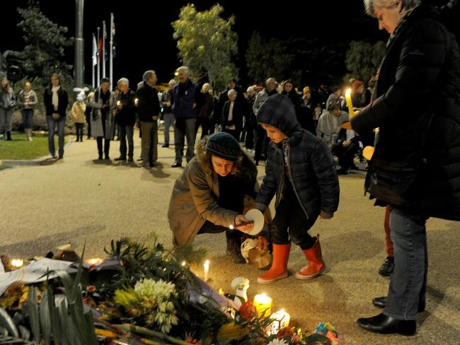 Hundreds of people attended the vigil for Samantha Fraser. Picture: Andrew Henshaw