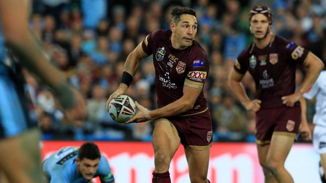 Billy Slater did everything he could to spark the Maroons. Pics Adam Head