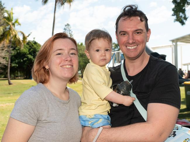 River, Jared and Jasper Rafael at the official opening of Seaforth Esplanade Redevelopment Saturday 2 September 2023 Picture: Michaela Harlow