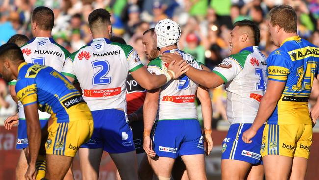 Parramatta struck back well but the Raiders managed to hang on.