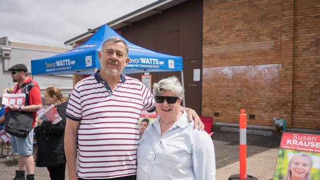 Greg and Kerry Richardson came out to vote at Hill St in Toowoomba as the first day of pre-poll starts. Monday, 14 October 2024. Picture: Christine Schindler