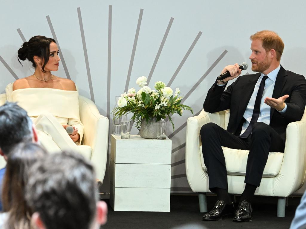 Harry thanked the grieving parents who had joined them for the initiative. Picture: Bryan Bedder/Getty Images for Project Healthy Minds