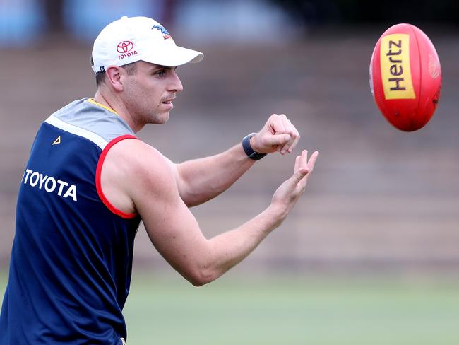 20/11/17 Brodie Smith at the Adelaide Crows men's team's 1-4 year players pre-season training at Thebarton Oval. photo Calum Robertson