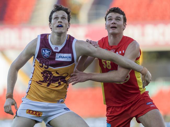 Gold Coast Suns academy player Caleb Graham (right). Picture credit: NEAFL.