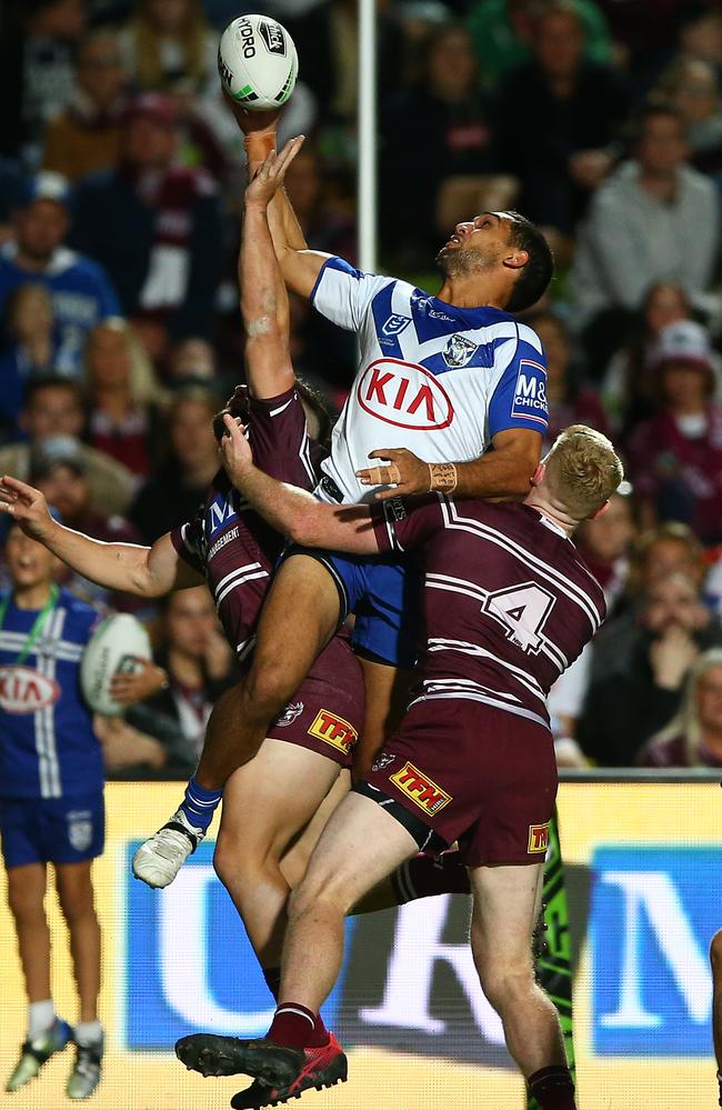 Reimis Smith scored a stunning try for the Dogs. (Photo by Matt Blyth/Getty Images)