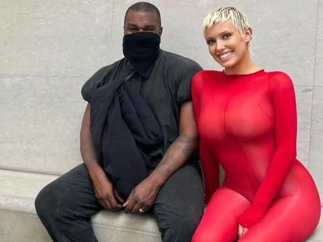 Bianca Censori with her husband, US rapper Kanye West. Picture: Instagram