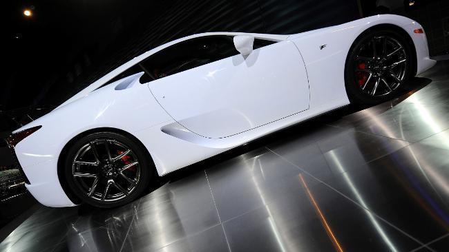 The new Lexus LFA prototype supercar, involved in a fatal crash while testing in Germany. Picture: AFP