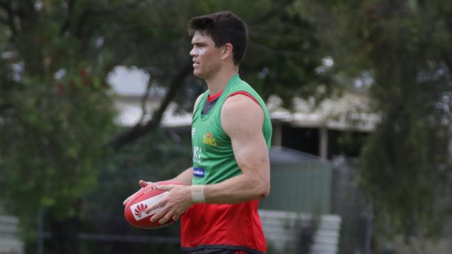 Intercept mark king Sam Collins at Gold Coast Suns training. Picture: Supplied. 