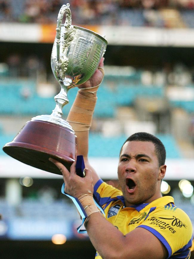 Aukuso Junior Paulo of the Eels after the 2007 NSWRL Premier League Grand Final. Picture: Mark Nolan/Getty Images