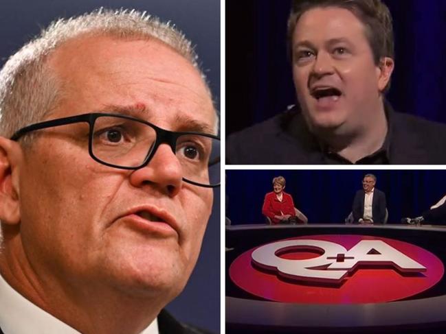 Scott Morrison has been compared to herpes on the ABC's Q&A program by British author Johann Hari