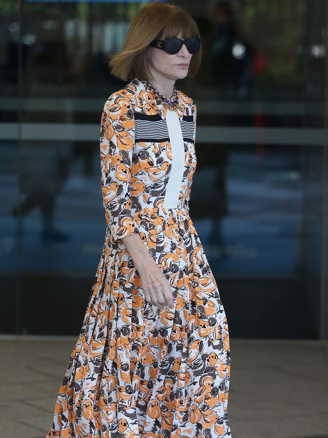 Wintour on day 10 at the Australian Open. Picture: Michael Klein