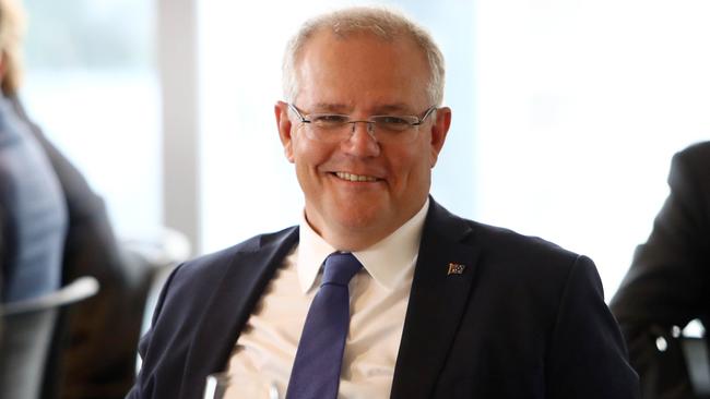 PM Scott Morrison at the Sir Robert Menzies lecture in Melbourne. Picture: Aaron Francis