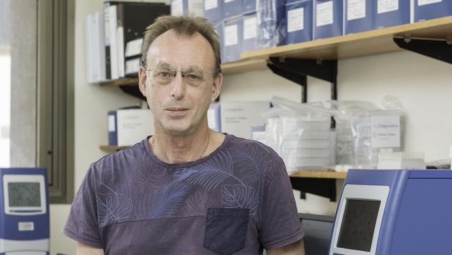 Network supervising scientist Kevin Freeman tests the organs’ blood and tissue. Picture: SUPPLIED