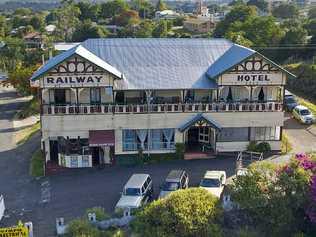 Gympie’s Historic Railway Hotel has sold at auction, delighting Harcourts Real Estate principal Nathan O’Neill. Picture: Contributed