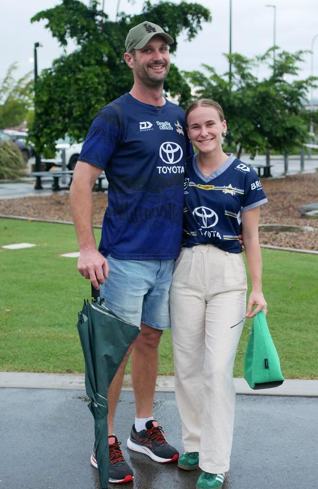 Eddie Falkenhagen and Bella Curran at the NRL All Stars matches in Townsville on Friday. Picture: Blair Jackson