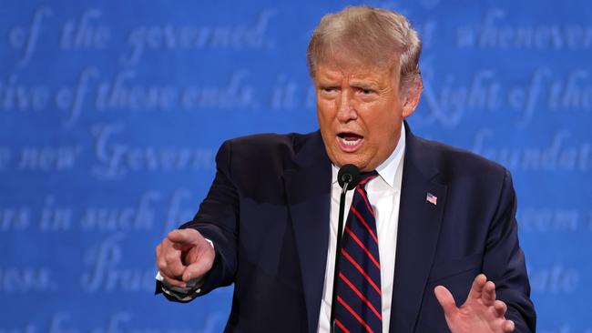 Donald Trump, during the first presidential debate. Picture: AFP