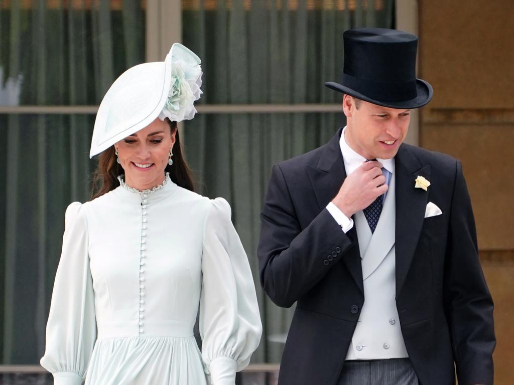 Catherine, Duchess of Cambridge and Prince William, Duke of Cambridge attend a royal garden party at Buckingham Palace. Picture: Dominic Lipinski/ WPA Pool/Getty Images