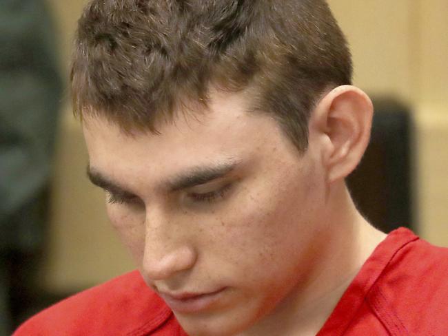 Gunman Nikolas Cruz appears in court. Picture: Mike Stocker/South Florida Sun-Sentinel via AP