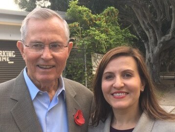 Doug Shedden with current Bankstown MP Tania Mihailuk